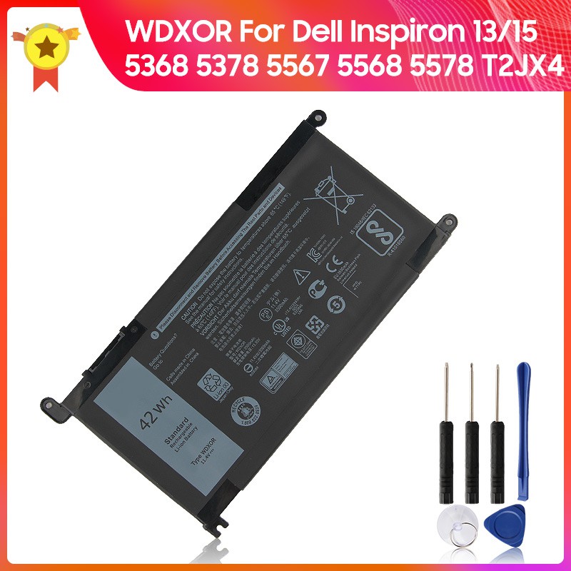 ❤Original Laptop Battery WDXOR For Dell Inspiron 15 5568/13 7368 T2JX4 WDXOR Series 42Wh 13 5368 537