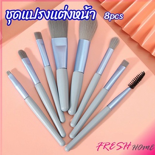 ชุดแปรงแต่งหน้า 8  ชิ้น แปรงคิ้ว ปัดแก้ม makeup brush set