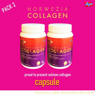 คอลลาเจนนอร์วีเซีย แคปซูล NORWEZIA Collagen Capsule Pack2 นำเข้าจากนอร์เวย์ Peptide  Tripeptide บำรุงข้อเข่า กระดูุกอ่อน