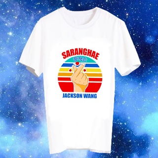 เสื้อยืดสีขาว สั่งทำ เสื้อยืด Fanmade เสื้อแฟนเมด เสื้อยืดคำพูด เสื้อแฟนคลับ Saranghae FCB27- แจ็คสัน หวัง Jackson Wang