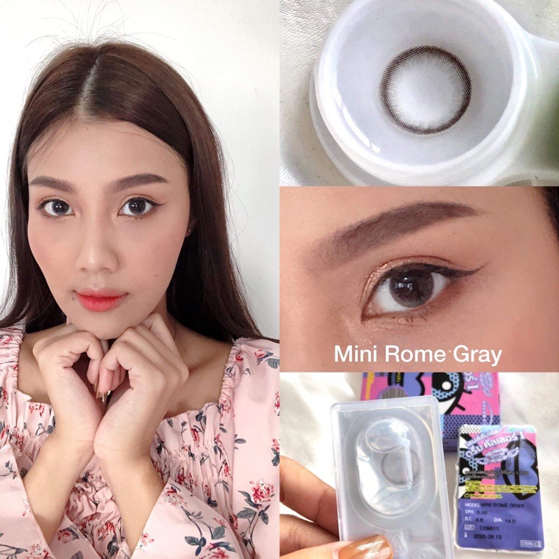 คอนแทคเลนส์ Mini Rome Gray ของแท้ 100% แถมฟรี บีญาย์ รูปที่ 4