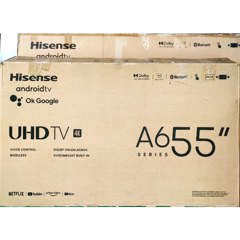 Hisense Android TV 55" 55A6500G รองรับคำสั่งเสียง (Grade B)