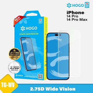 ฟิล์มกระจกนิรภัย สำหรับ iPhone 14 Series Wide Vision 2.75D Hogo เต็มจอไร้ขอบดำ (รับประกัน Lifetime)