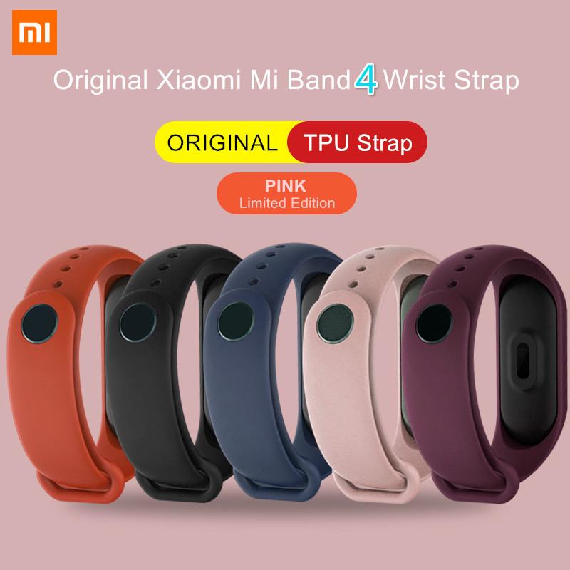 Xiaomi Mi Band 7/6/5/4/3 สายรัดข้อมือ ของแท้ สี Xiaomi วัสดุ TPU สําหรับ Xiaomi Miband 3/4/5/6/7 สายรัดข้อมือแบบสมาร์ท