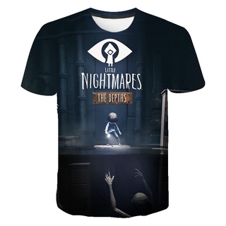 เสื้อยืดแขนสั้นลําลอง พิมพ์ลายการ์ตูนอนิเมะ Little Nightmares สําหรับผู้ชาย และผู้หญิง