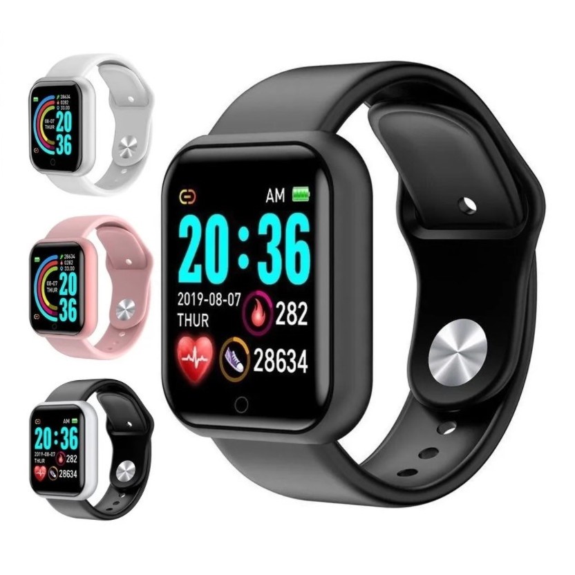 Y68 D20 S สมาร์ทวอทช์บลูทูธพร้อมตัวติดตามฟิตเนส/ความดันโลหิต/Heart Rate Monitor สมาร์ทวอทช์ชาย