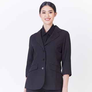 Guy Laroche Shape Up Jacket แจ็คเก็ตใส่ทำงาน สีดำคัตติ้งสวย เข้ารูป (GM1TBL)