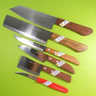 ชุดมีดทำครัวกีวี 6 เล่ม Kiwi no 001 504 503 501 172 173 ใบมีดสแตนเลสไม่เป็นสนิม Kitchen Knives set 6 pcs Stainless steel