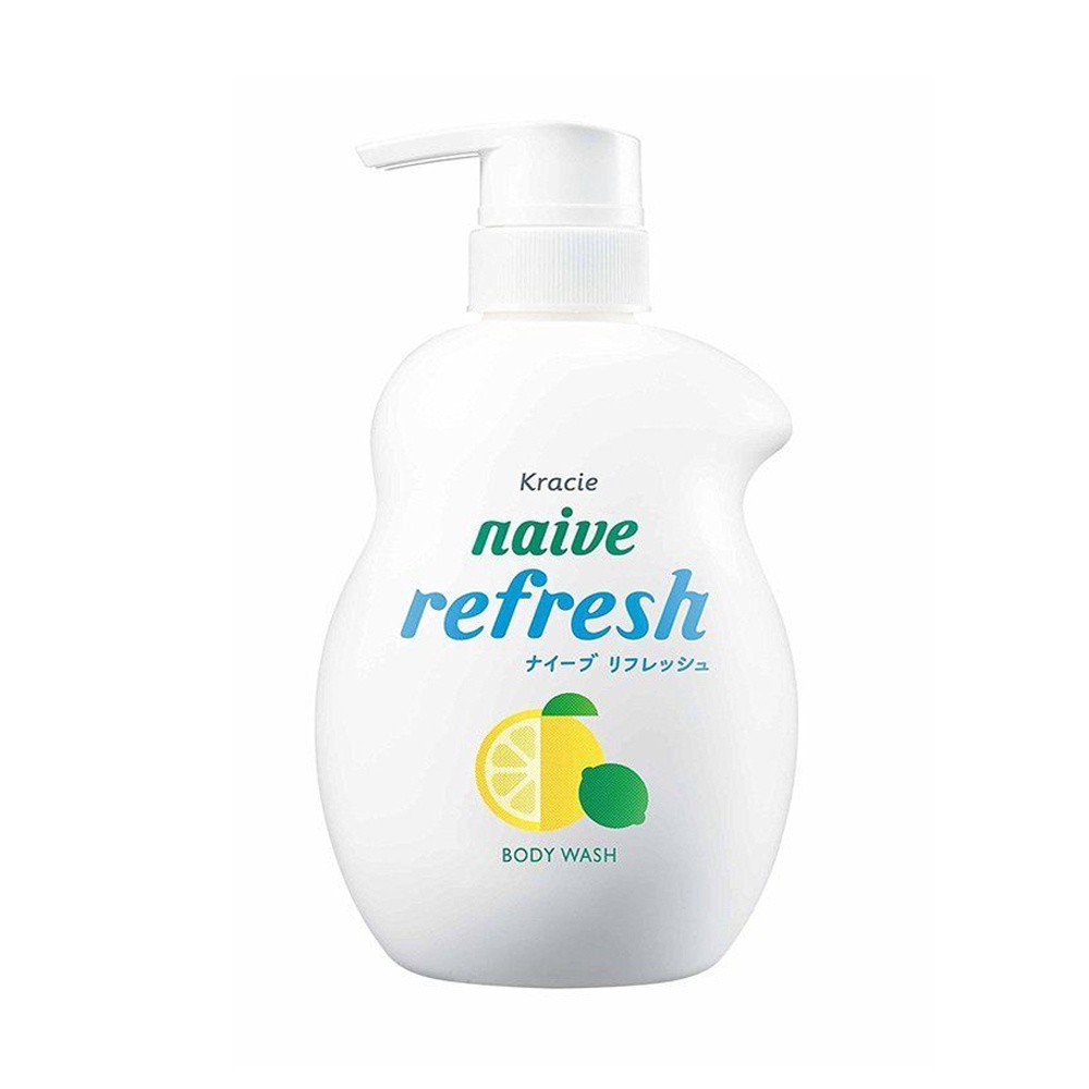 KRACIE NAIVE REFRESH BODY WASH 530ml.สบู่อาบน้ำจากพืชธรรมชาติ 100%
