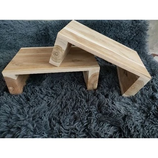 เก้าอี้ไม้สัก เก้าอีไม้เอนกประสงค์ นั่งซักผ้า ล้างจาน กว้าง22×ยาว33×สูง10cm (พร้อมส่ง)