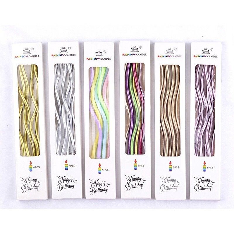 พร้อมส่ง เทียนวันเกิดแบบเกลียวยาว