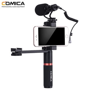 COMICA CVM-VM10-K4 Shotgun Mic with Handle Grip ชุดไมโครโฟนบันทึกเสียง