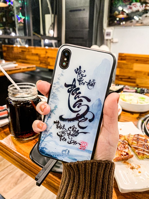 เคส iphone กระจกนิรภัยประดิษฐ์ตัวอักษร ACCORDING TO THE PASSION สําหรับ 6/7/8/x/xr/xsmax/11/12/13/pl