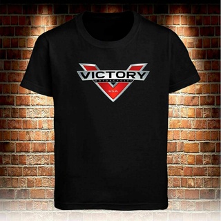 เสื้อยืดผ้าฝ้ายพิมพ์ลายแฟชั่นเสื้อยืด ลาย Victory Motorcycles USA