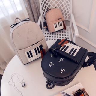 Piano Backpack Bag กระเป๋าหนังPU Korean Fashion