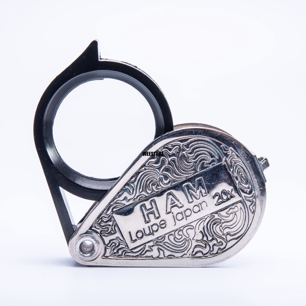 HAM Loupe japan 20x หน้าเลนส์ 25mm กล้องส่องพระ แสตนเลส แกะลายไทย กล้องลายไทย ลายไทย