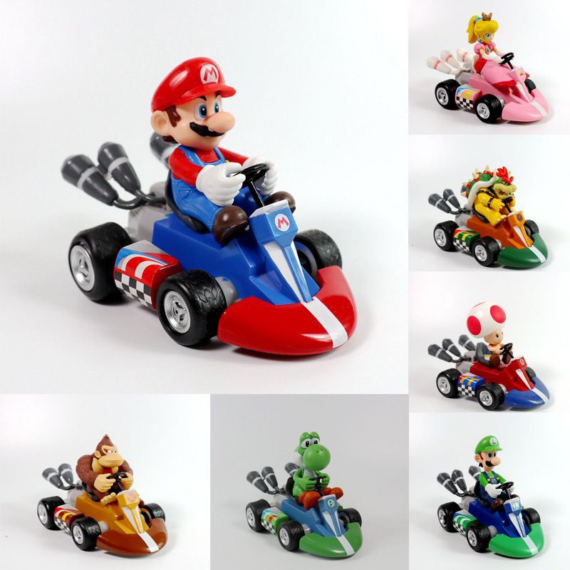 ตุ๊กตาฟิกเกอร์ Pvc Super Mario Kart Princess Peach สําหรับตกแต่งรถยนต์
