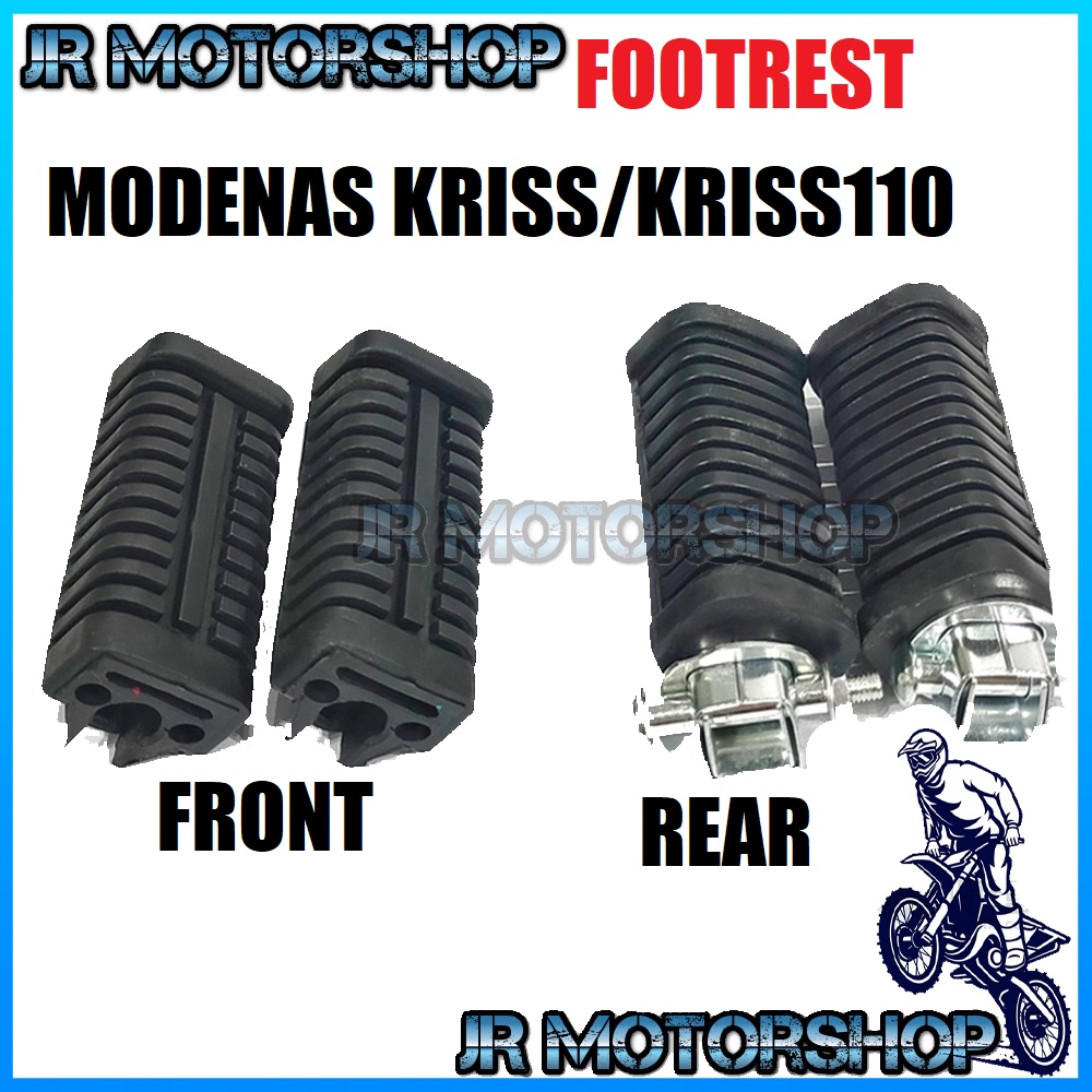 FOOTREST KAKI PIJAT RUBBER FRONT REAR MODENAS KRISS110 KRISS1 KRISS2 NORIFUMI HEAVY DUTY