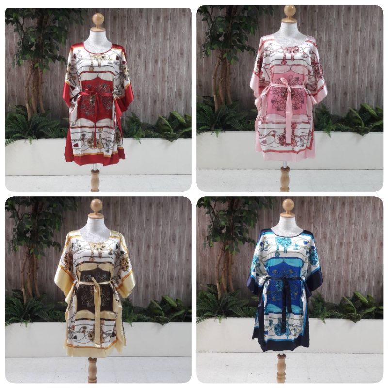 ชุดนอนสั้น ปีกค้างคาว ผ้าซาตินอย่างดี