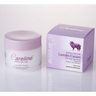 ปลอมคืนเงิน ครีมรกแกะ Careline Lanolin Cream with Grape Seed &amp; Vitamin E ขนาด 100g. ครีมหน้าเด็ก