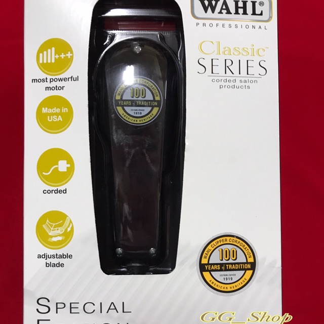 ปัตตาเลี่ยน WAHL Pro Super Taper Corded Clipper 100 ปี Black (Special Edition) Wahl / USA