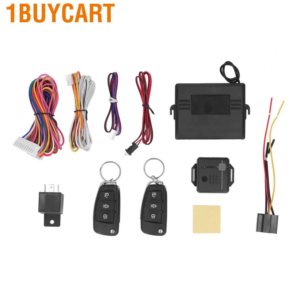 1buycart DC12V Keyless Entry Car Alarm System Remote Engine Start Stop