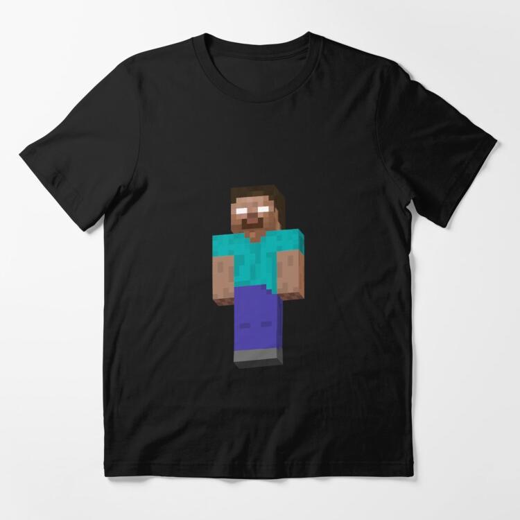 เสื้อยืดอินเทรนด์ผู้ชายอินเทรนด์ผู้หญิงเสื้อเชิ้ต ลาย Herobrine คุณภาพสูงS-3XL