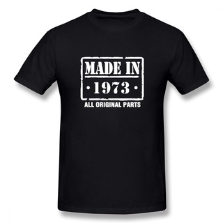 เสื้อยืดแขนสั้น คอกลม พิมพ์ลาย Made In 1973 สไตล์ฮิปฮอป สําหรับผู้ชายS-5XL