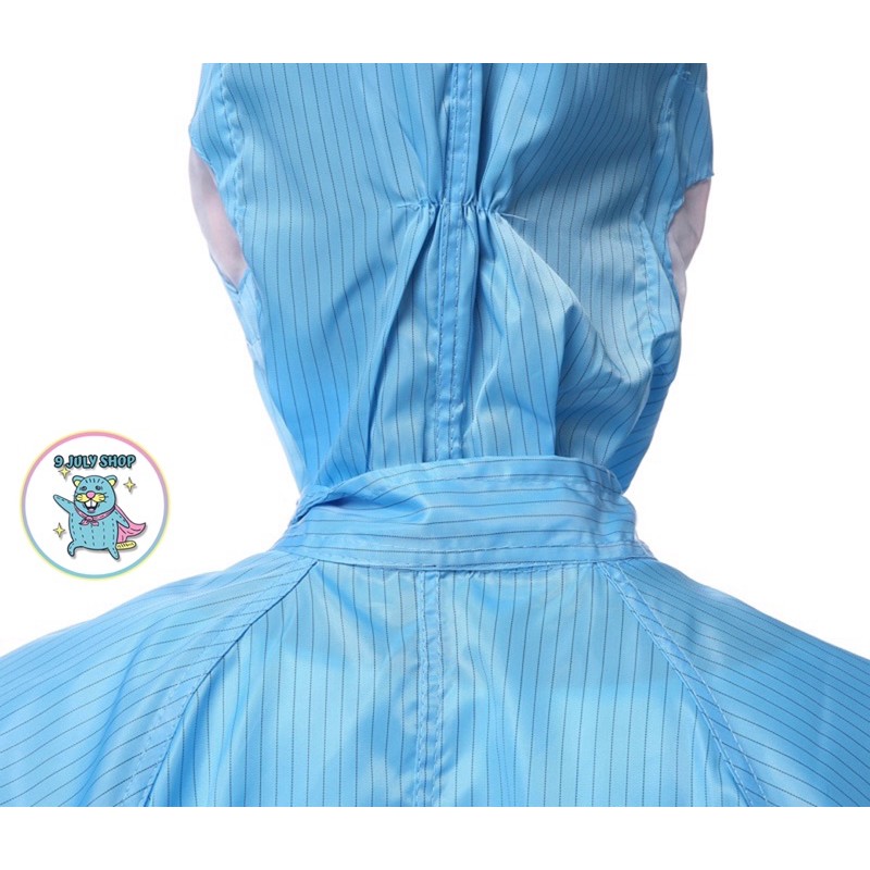 🌈พร้อมส่ง🇹🇭ชุดป้องกันไฟฟ้าสถิต หมวกในตัว ซักซ้ำได้ ชุดกันฝุ่น ชุดคลีนรูม ESD ชุดหมีป้องกันไฟฟ้าสถิต จั๊มสูทกันไฟฟ้าสถิต - รูปที่ 4