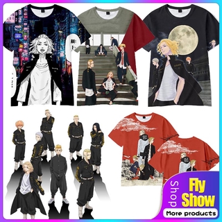 ใหม่เสื้อยืดลําลองสําหรับผู้ชายผู้หญิงผ้าฝ้ายแขนสั้นคอสเพลย์ Tokyo Revengers Hanagaki Takemichi