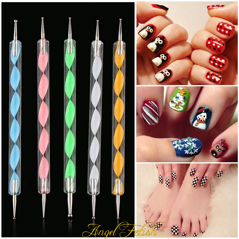 5pcs ไม้ดอท เพ้นลายจุดพร้อมส่ง