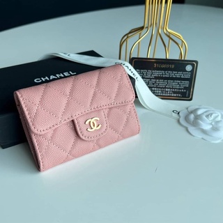 กระเป๋า CHANEL MINI WALLET IN CAVEAR  💛 งานสวยหนังแท้