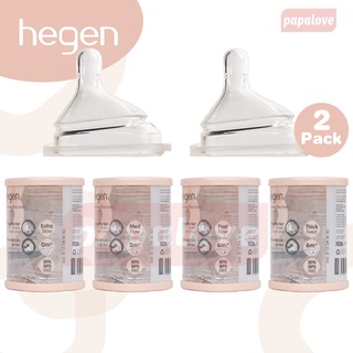 พร้อมส่ง จุกนม Hegen (2 ชิ้น) ไหลช้า, ไหลปานกลาง, ไหลเร็ว, จุกนมขวดนม Hegen แบบหนา (0 ม. + -6 ม. +) Hegen Milk B