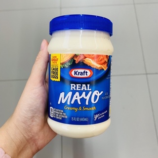 Kraft Real Mayo Creamy &amp; Smooth Mayonnaise เรียล มายองเนส จากประเทศอเมริกา ตรา คราฟท์ ขนาด 443ml มาโย นำเข้า