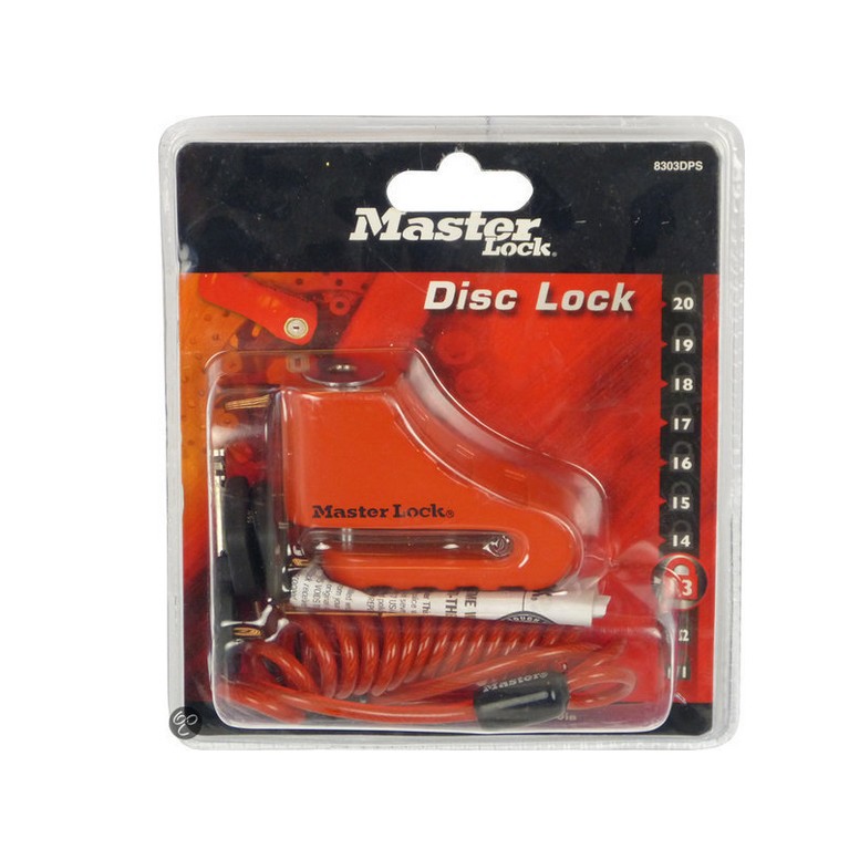 Master Lock 8303 DPS ล ็ อคดิสก ์ เบรก ( สีแดง )