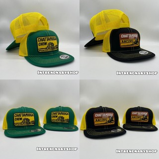 หมวกตาข่าย หมวกวินเทจ โลโก้ CHATTANOOGA CHEW RACING Vintage Snapback HIPHOP