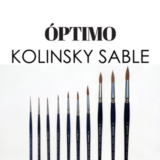 ESCODA  พู่กันสีน้ำ สีอคิลิค สีน้ำมัน หัวกลม ขนโคลินสกี้ี้  OPTIMO ROUND POINTED KOLINSKY SABLE S/H E21210XXXX