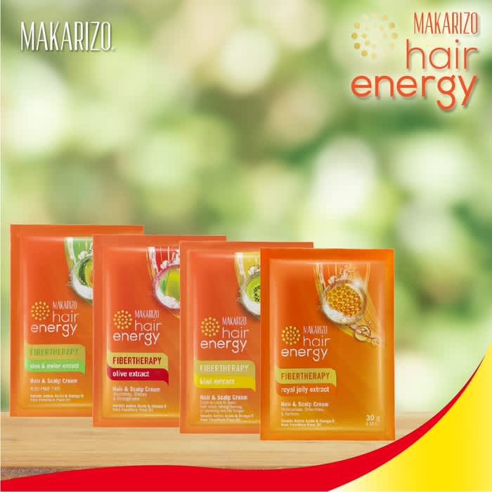 Makarizo HAIR ENERGY FIBERTHERAPY ผม & Scalp CREAMBATH 60ml