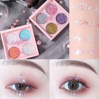 Sharemi CDE Quad Glitter อายแชโดว์แต่งหน้า อายแชโดว์กลิตเตอร์ sharemi  CDE 4 สี  พร้อมส่ง