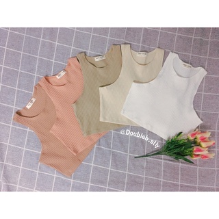 พร้อมส่ง-เสื้อกล้ามครอป ป้าย rinny ผ้าร่อง นุ่ม ใส่สบาย