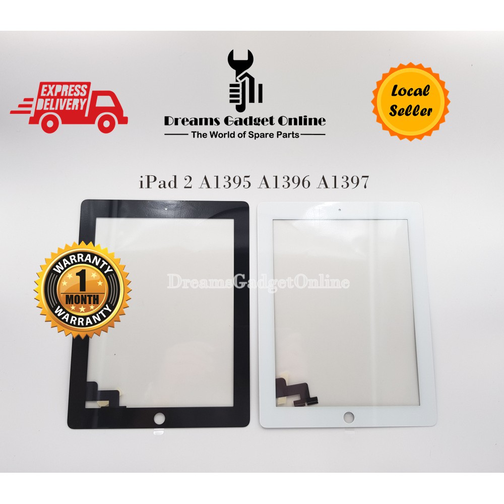 เปลี่ยนแผงหน้าจอสัมผัส Digitizer สําหรับ Apple iPad 2 A1395 A1396 A1397