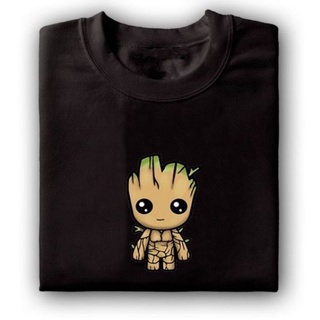 เสื้อยืดลายพิมพ์ลาย GROOT ผ้าฝ้าย UNISEX ,,P