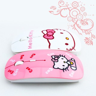 เมาส์ไร้สาย 2 . 4 Ghz ลาย Hello Kitty Desain Kartun