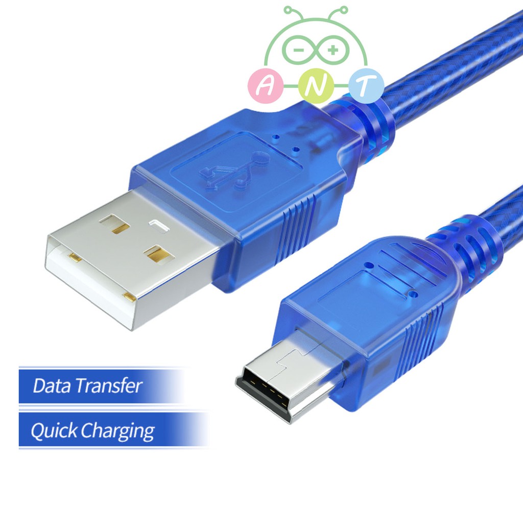 พร้อมส่ง-30 cm.-5 m. USB 2.0 Mini USB to USB Cable Fast charger Data Cord for MP3 MP4 Player Camera 