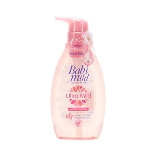 เบบี้มายด์ สบู่เหลว ไวท์ซากุระ 400 มล. Babi Mild Liquid Soap White Sakura 400 ml.