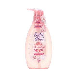 เบบี้มายด์ สบู่เหลว ไวท์ซากุระ 400 มล. Babi Mild Liquid Soap White Sakura 400 ml.