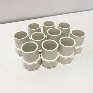 คอนเน็คเตอร์ ข้อต่อ PVC สีขาว 3/8 1/2 6/8 1" (3หุน 4หุน 6หุน 1นิ้ว)