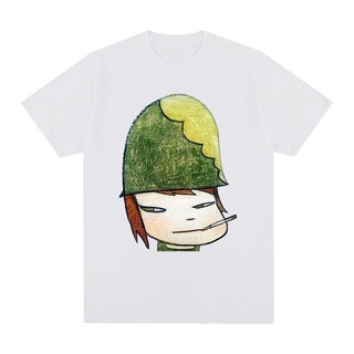 [S-5XL]เสื้อยืดแขนสั้น ผ้าฝ้าย ระบายอากาศได้ดี พิมพ์ลาย Yoshitomo Nara สําหรับผู้ชาย