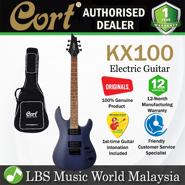 Cort KX100 Jatoba Fretboard กีตาร์ไฟฟ้าและ HH Pickup พร้อมกระเป๋า - Metallic Ash (KX100 KX 100)