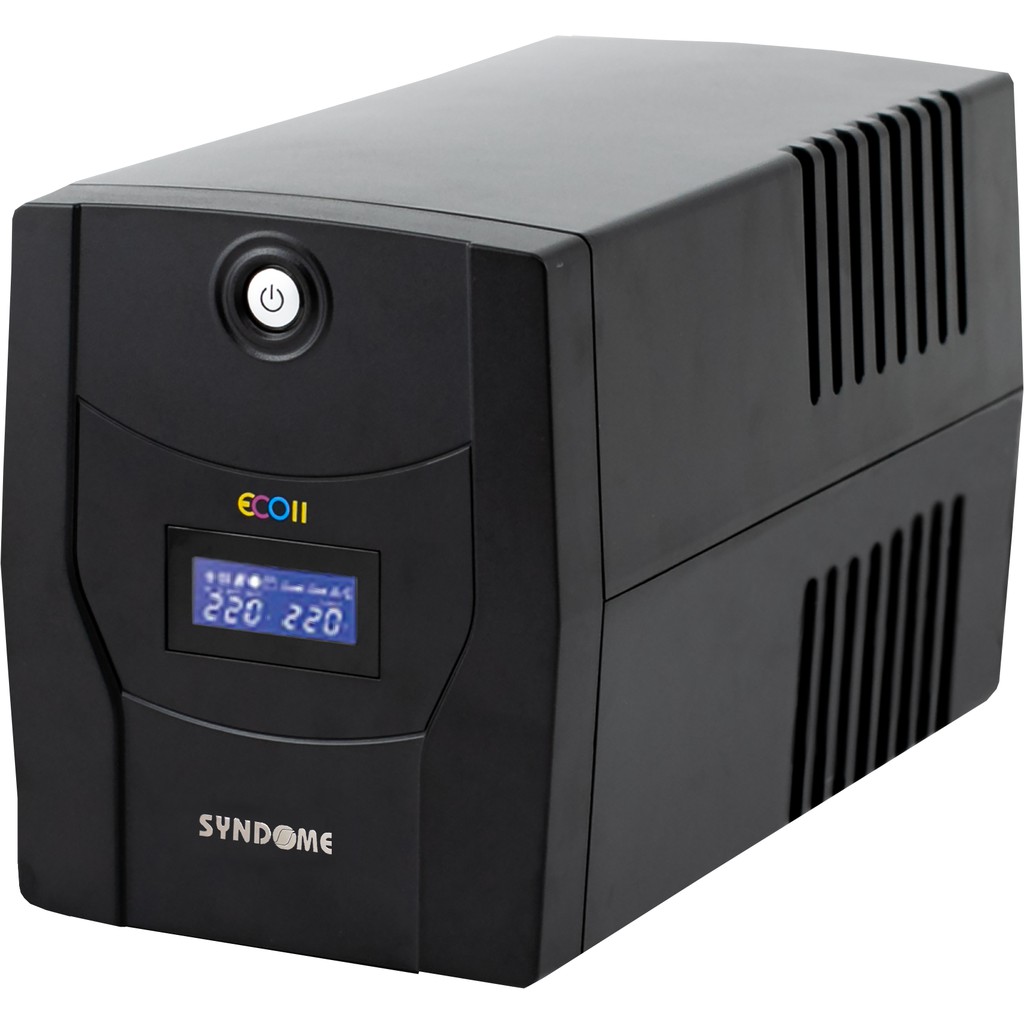 UPS (เครื่องสำรองไฟฟ้า) SYNDOME ECO II-1200-LCD (1200VA/720Watt) ประกัน 2 ปี